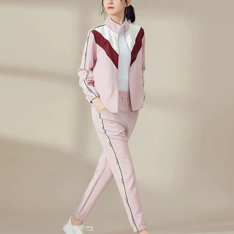 

2020 new women's fashion autumn and winter suits, women's sports casual jacket two-piece suit