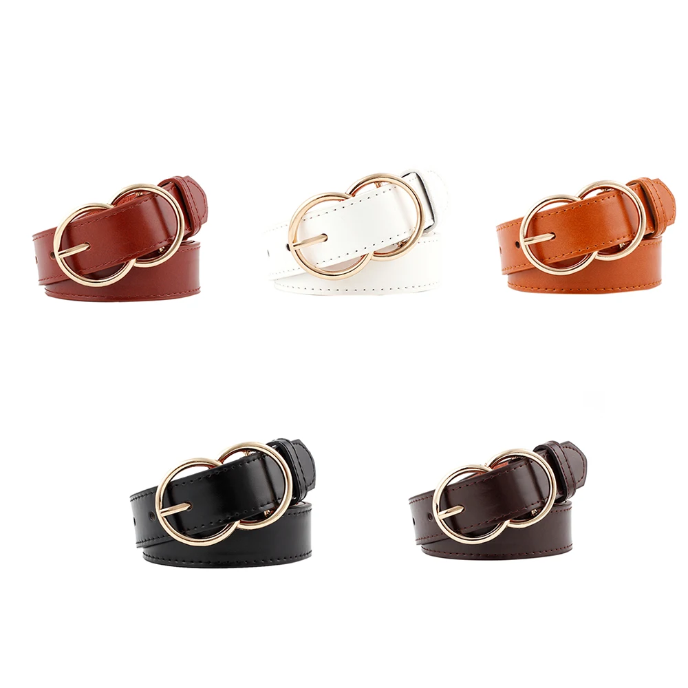 Ремень мужской/женский из микрофибры с двойной пряжкой-кольцом 110 см | Аксессуары