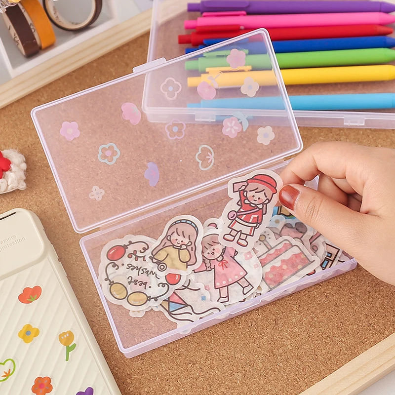 

Stationery Stickers Storage Box Organizer Container Art Tool Case Craft Desktop Stationery Organizers Desk Wholesale