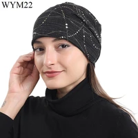 women slouchy flower chemo hat muslim turban chemo cap stretchy turban brim head wrap cap headscarf beanie hat cancer patients
