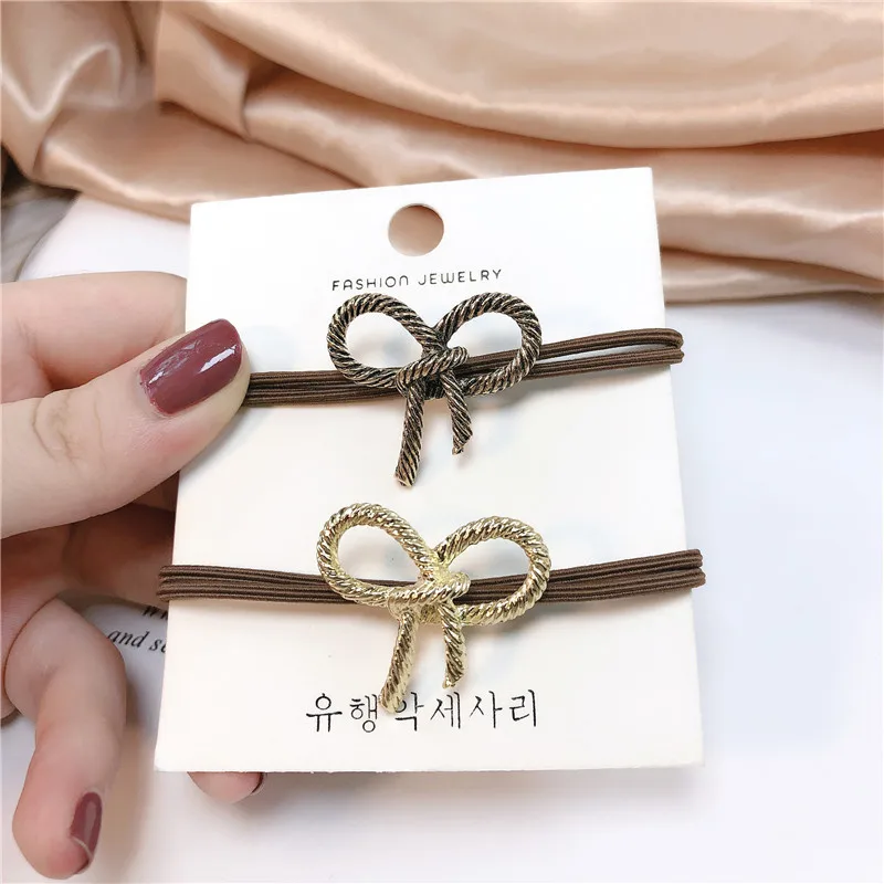 Корейский сплав бантом резинка для волос женщин и девочек Резинка обтянутая