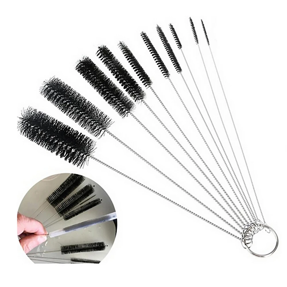 

10 шт., набор кистей для чистки трубок из нейлона