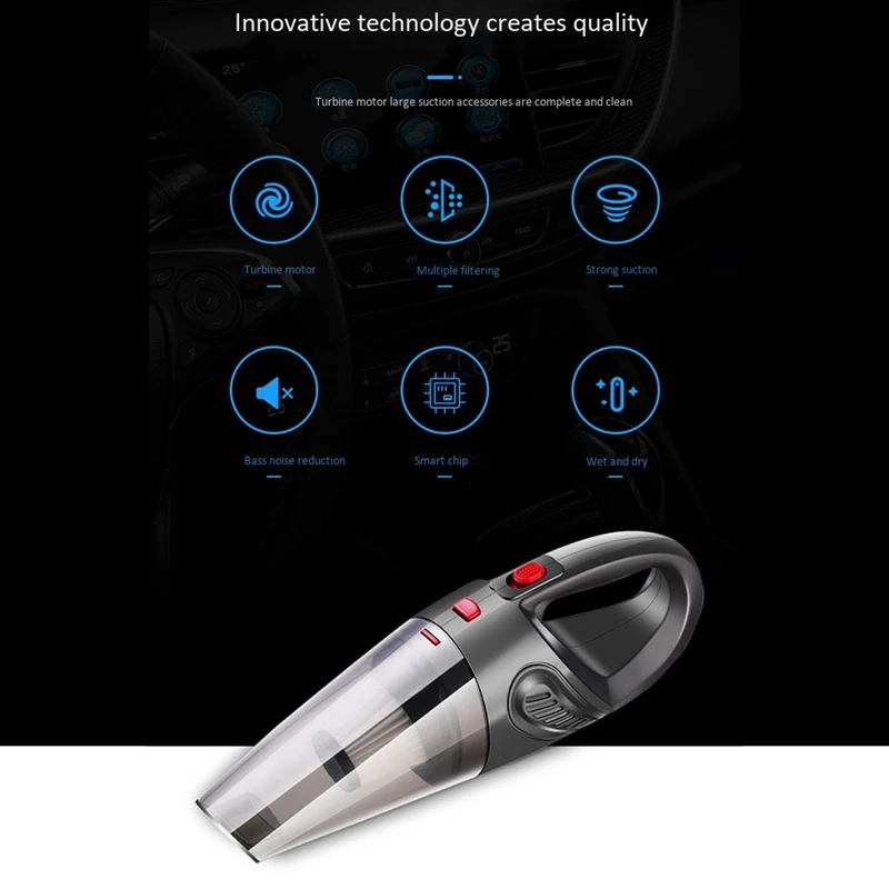 

5000pa Handheld Cordless Vacuum Cleaner for Car Home Use HEPA Filter Mini Portable Rechargeable Wet Dry 2200mAh