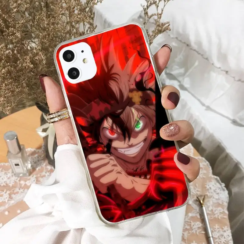 

Black Clover Anime Asta Phone Case For iphone 5s 6 7 8 11 12 XSMAX XR pro plus mini se2020 Cover Fundas Coque