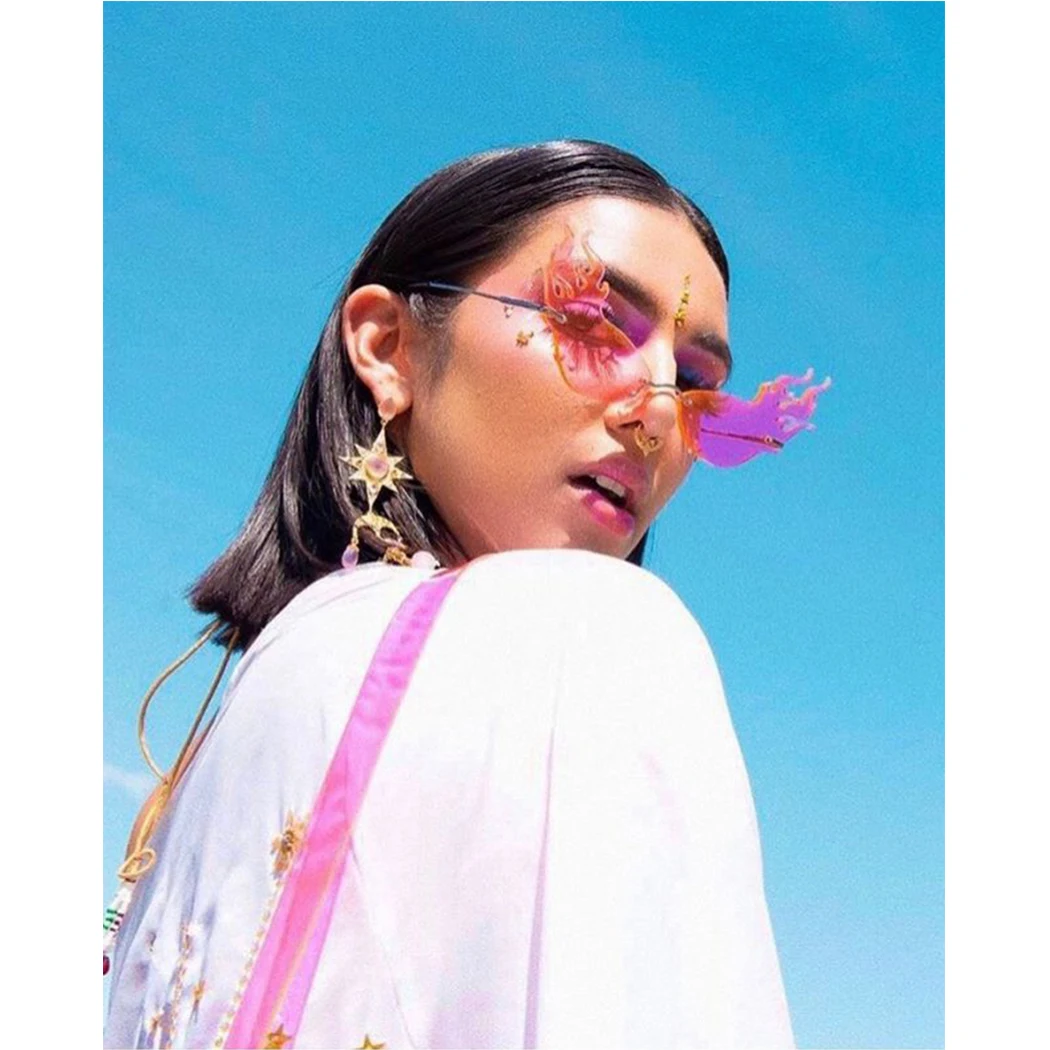 2019 Новая мода хип хоп солнцезащитные очки для женщин и мужчин без оправы с