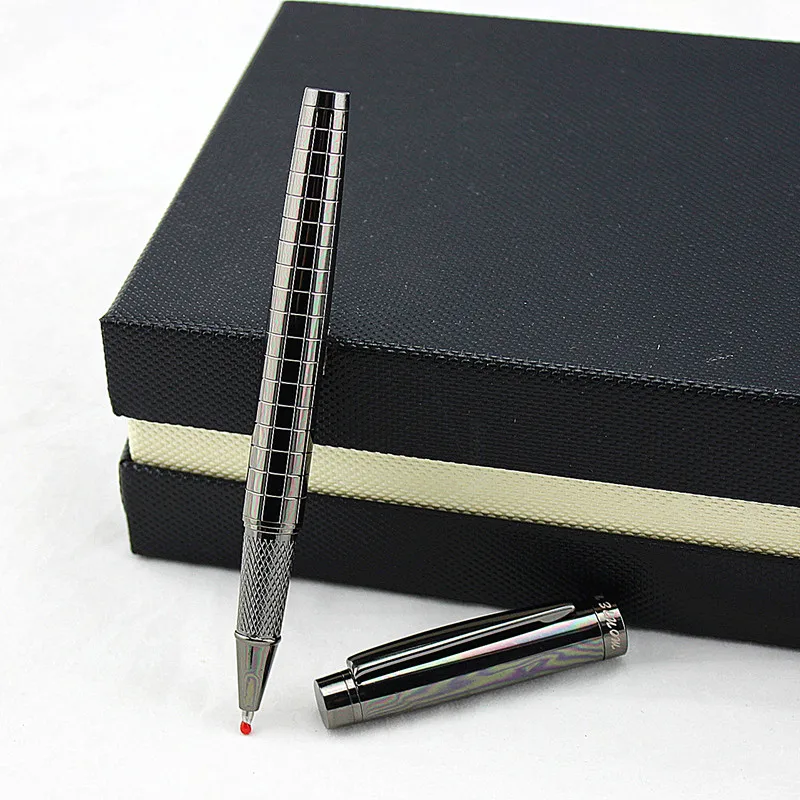 

monte mount High Quality Metal roller ball pen Deluxe Pure Gray Line Color Business office Medium Nib Rollerball Pen New