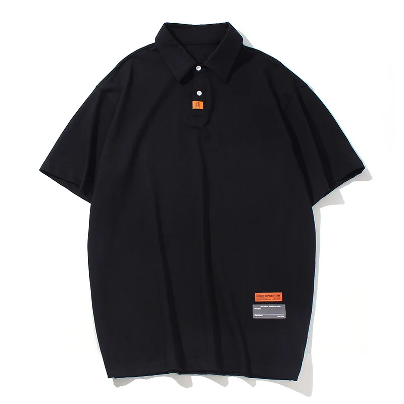 

2021 Summer Street Fashion T-Shirts POLO Shirts Japanese Short Sleeved New T-Shirt Lapel Loose Casual Solid Color POLO Shirt Top