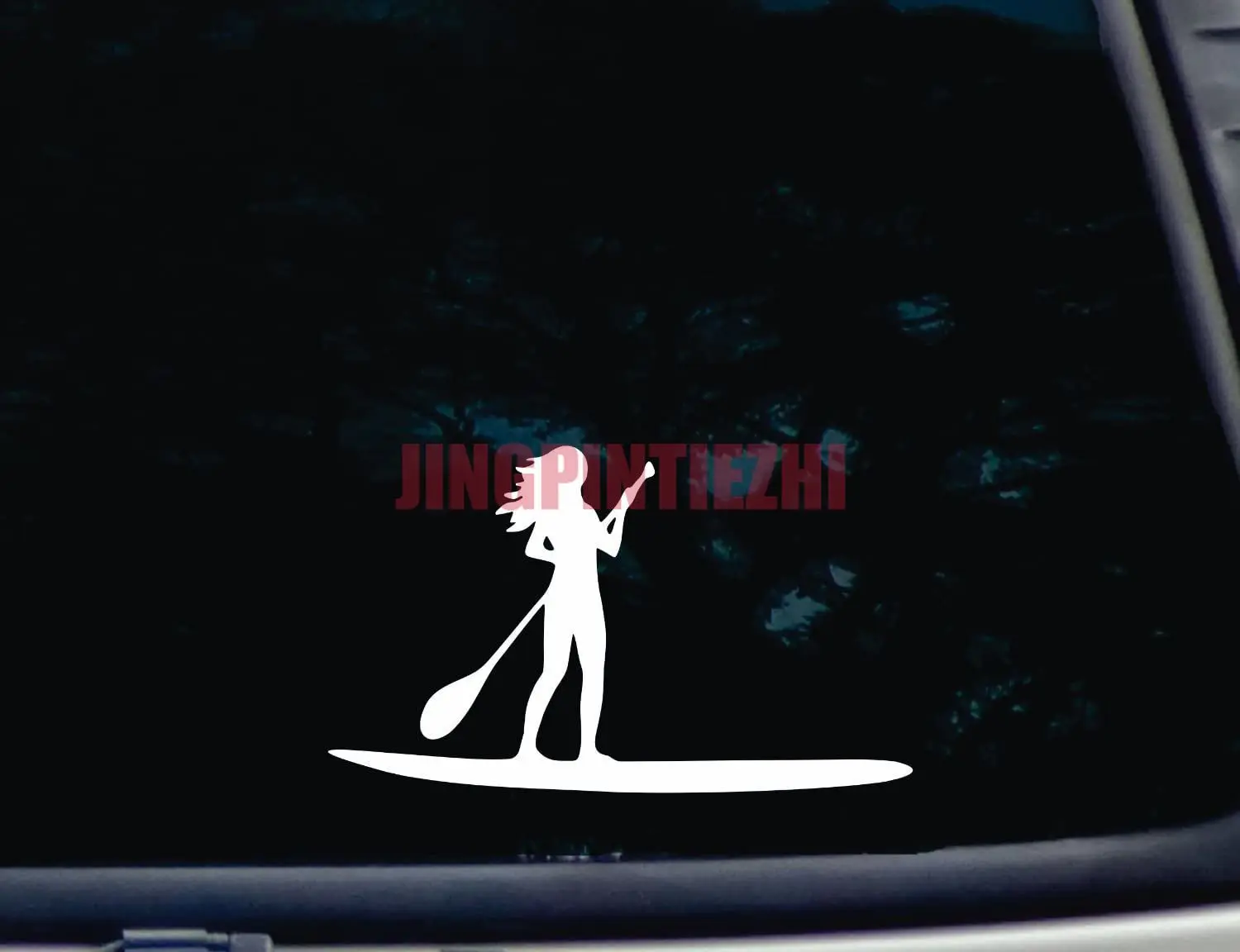

Car Stickers Vinyl Motorcycle Decal Car Window Body Decorative Stand Up Paddle Board with Chick Die-cut
