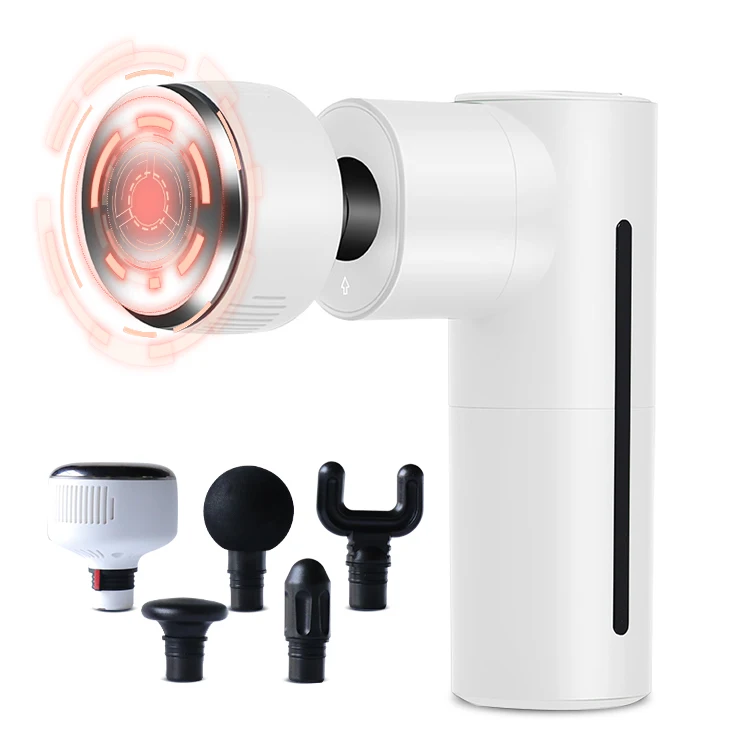 

Handheld 4 in 1 Fascia Sport Therapy Massage Gun Full portable Led Touch Screen Mini Massage Gun
