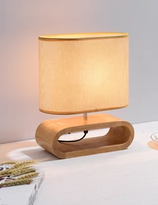 Table Lamps Lanterns Bedroom Decoration Modern Japanese Log Girl Nordic  Wood Study Led Lamp