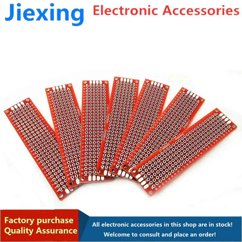 

2*8CM double-sided spray tin 1.6 thick 2.54 pitch butter universal board universal circuit board hole board PCB 5pcs