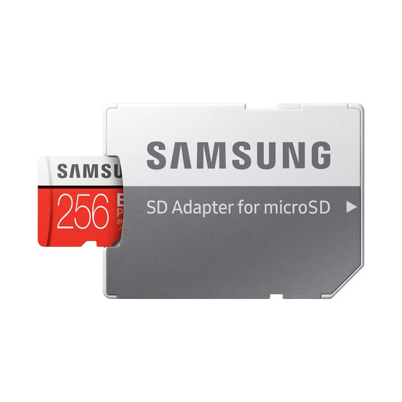 

SAMSUNG Memory Card Micro SD EVO+ 256GB 100MB/s SDXC flash card 4K C10 U3 TF/SD Card with Adapter for Smartphone Tablet