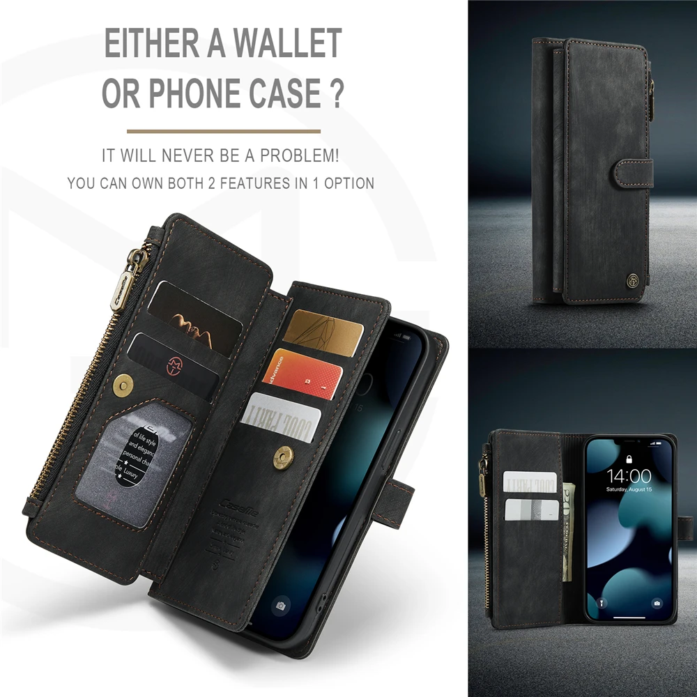 wallet flip cover card slot leather for iphone 13 12 pro max mini 11 x xr xs 7 8 plus se case shockproof phone case coque funda free global shipping
