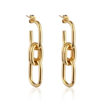 jewelry for women stainless steel earrings long chain earrings for women geometric unusual earrings trend drop earring jewelry