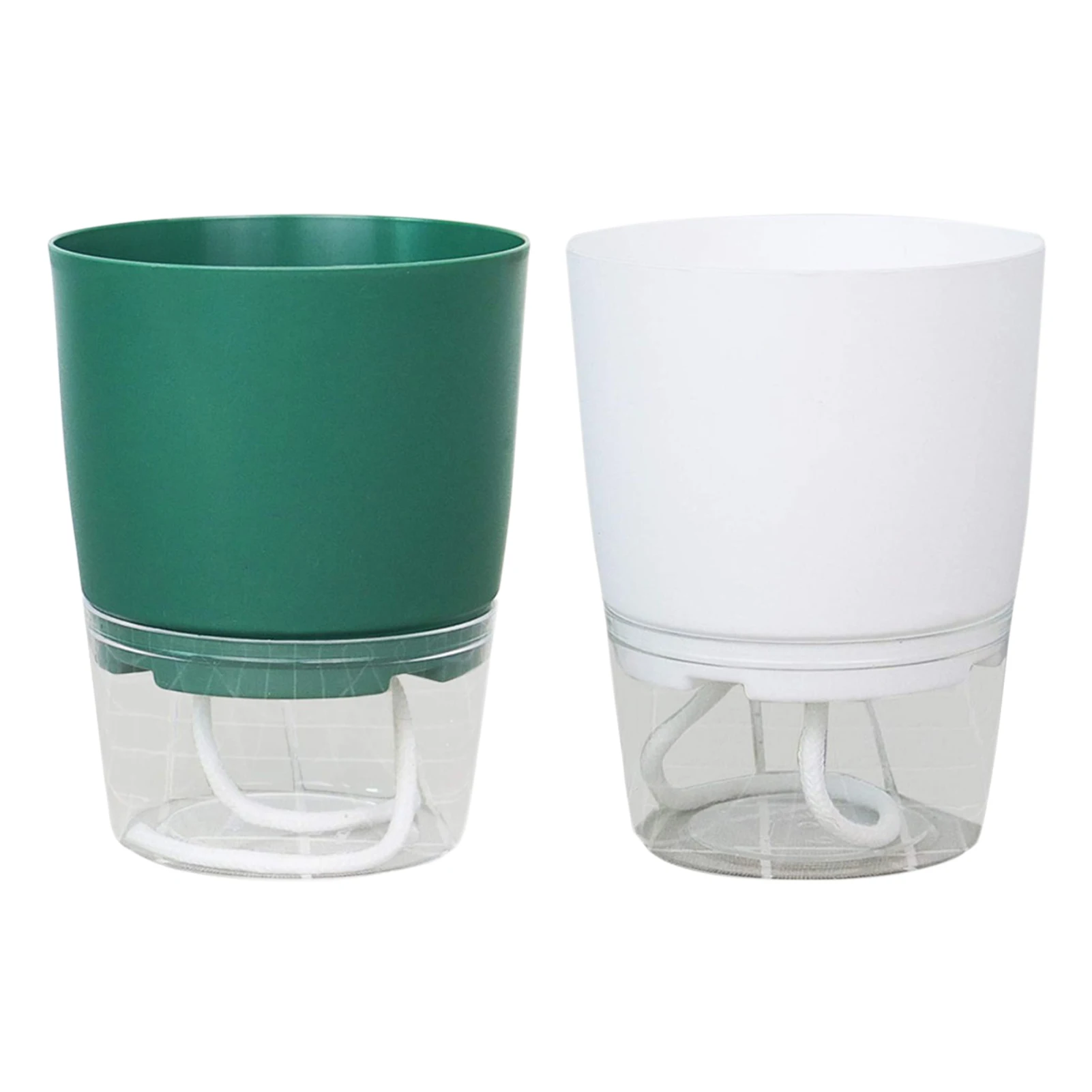 

Automatic Flower Pot Double-layer Water-absorbing Planter