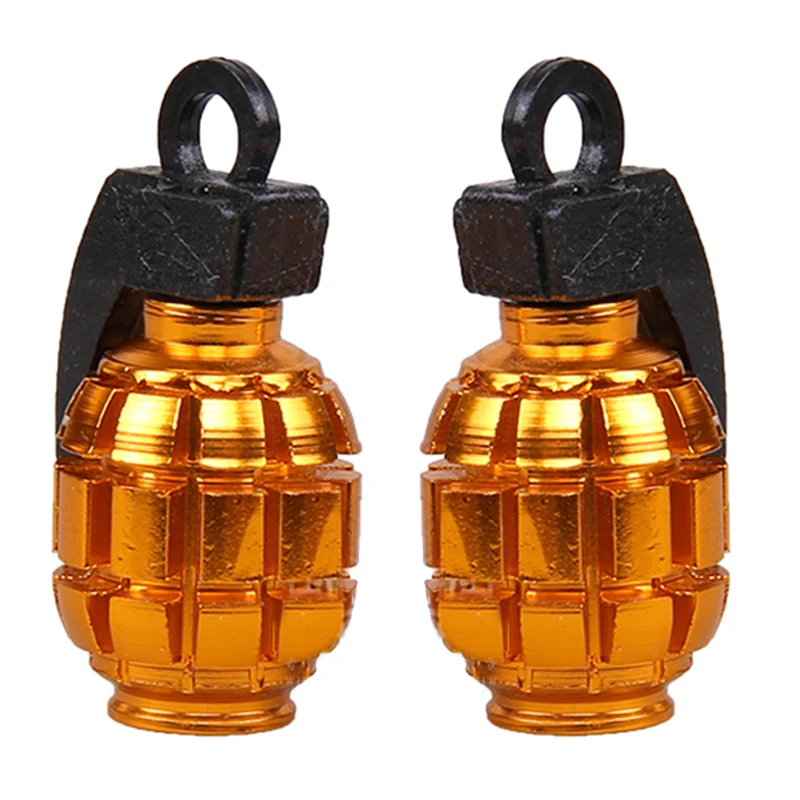 

4Pcs Dust Covers MTB Bike Bicycle Car Tire Valve Caps Car Tire Gas Cap Truck Tire caps Grenade Alloy Wheel Tyre Valve Stem Caps