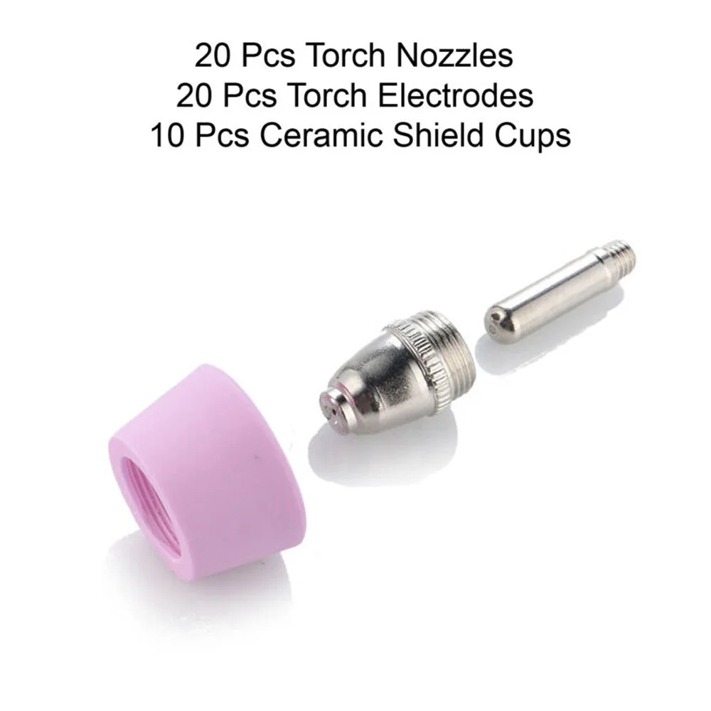 

50pcs Nozzles Electrodes Shield Cups Plasma Torch Cutter Consumables Equipment