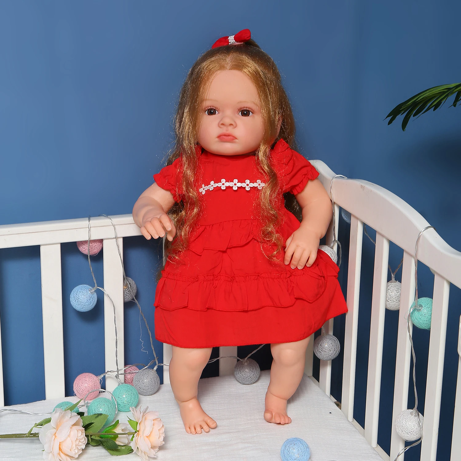 

60cm 24 Inches Tutti Finished Doll Reborn Baby Dolls Handmade Lifelike Root Hair New Christmas Gift For Girls