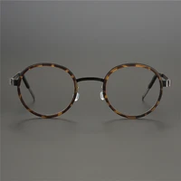 denmark brand no screw design vintage round glasses frame men prescription optical spetacle frame myopia reading eyeglasses 9714