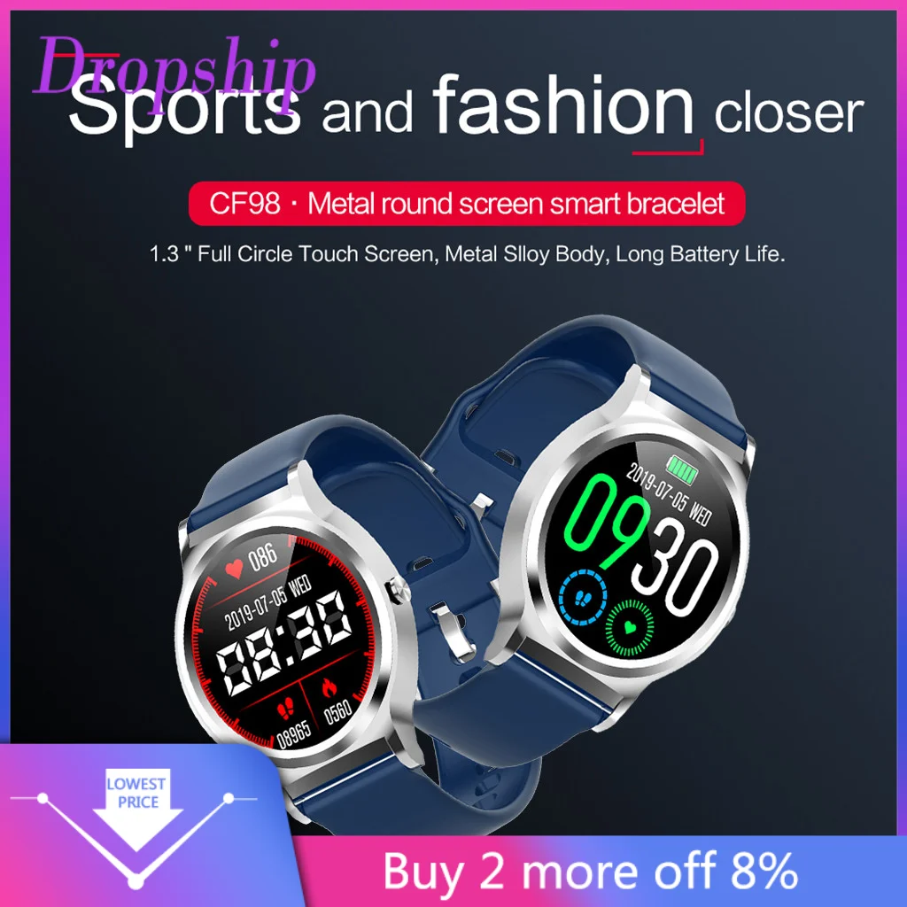 Full Screen Touch Smart Watch Waterproof Bracelet Sport Fitness Sleep Monitor Wristband Strap fitness tracker Watch#G20 | Электроника