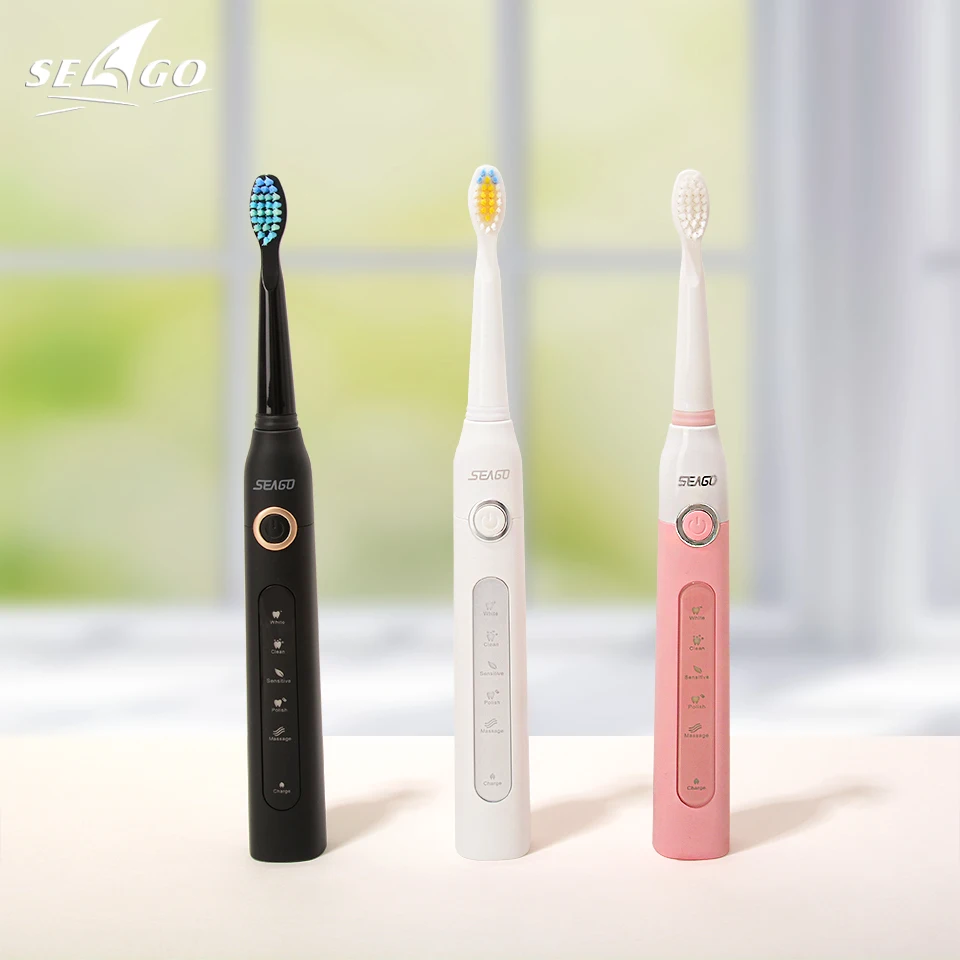 

Best Gift of Electric Toothbrush Sonic Wave Rechargeable Top Quality Smart Chip Toothbrush Head Replaceable Whitening Healthy