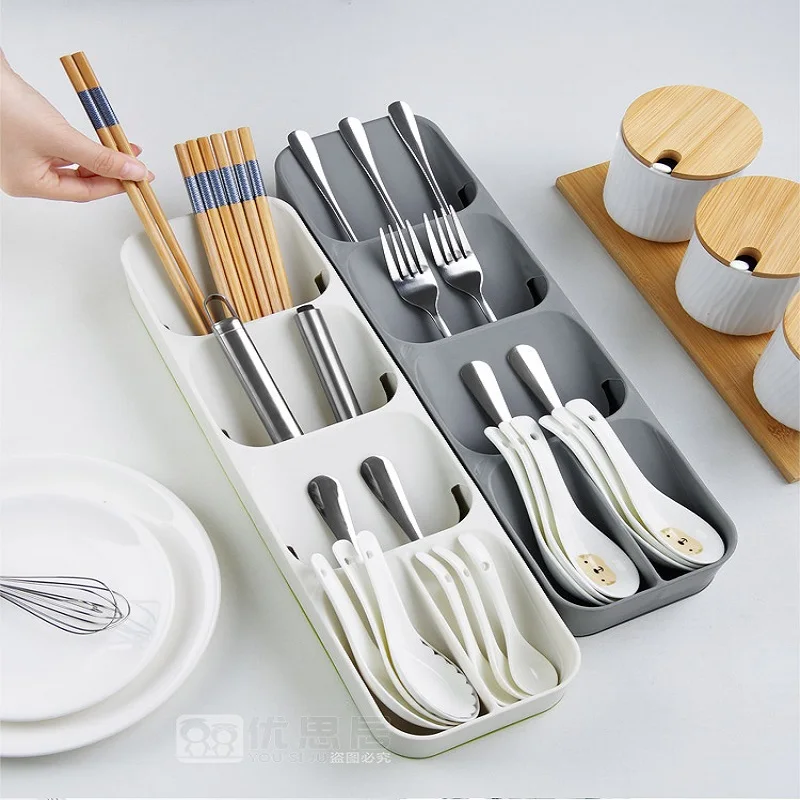 new plastic knife holder kitchen drawer organizer tray large size stand multifunction storage utensil rack helper cabinet tool free global shipping