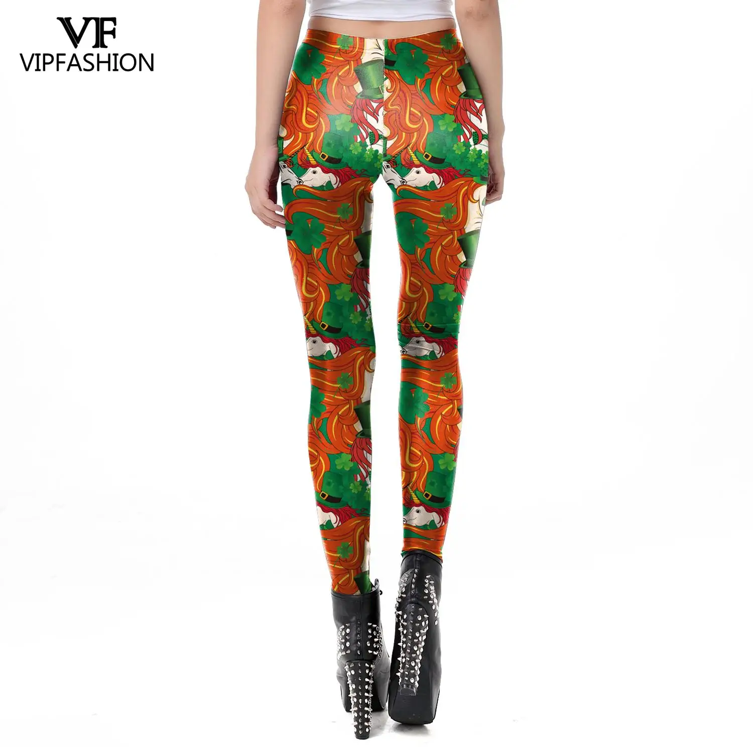 Модные леггинсы VIP со счастливым клевером на День Святого Патрика тренировочные