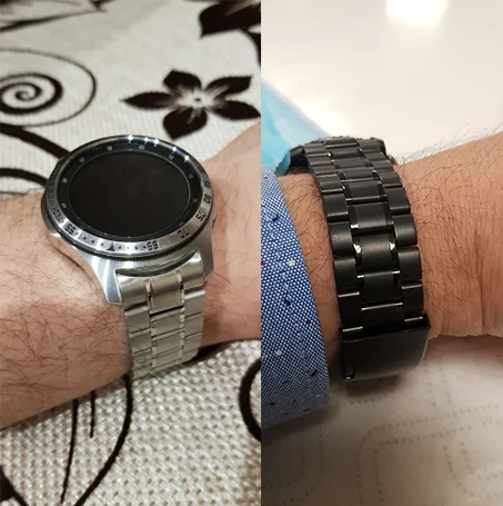 22mm Stainless Steel Strap for Samsung Galaxy 46 Gear S3 Classic Frontier Watch Band Wrist 20mm  Bracelet Silver Quick Release