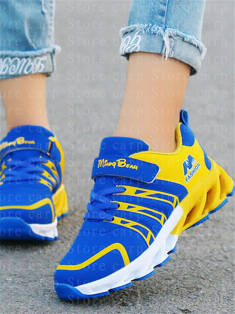 

Autumn Kids Shoes Boys Sneakers Breathable Patchwork Hook&Loop Sport Running Children Shoes For Girls Casual Shoes 2020