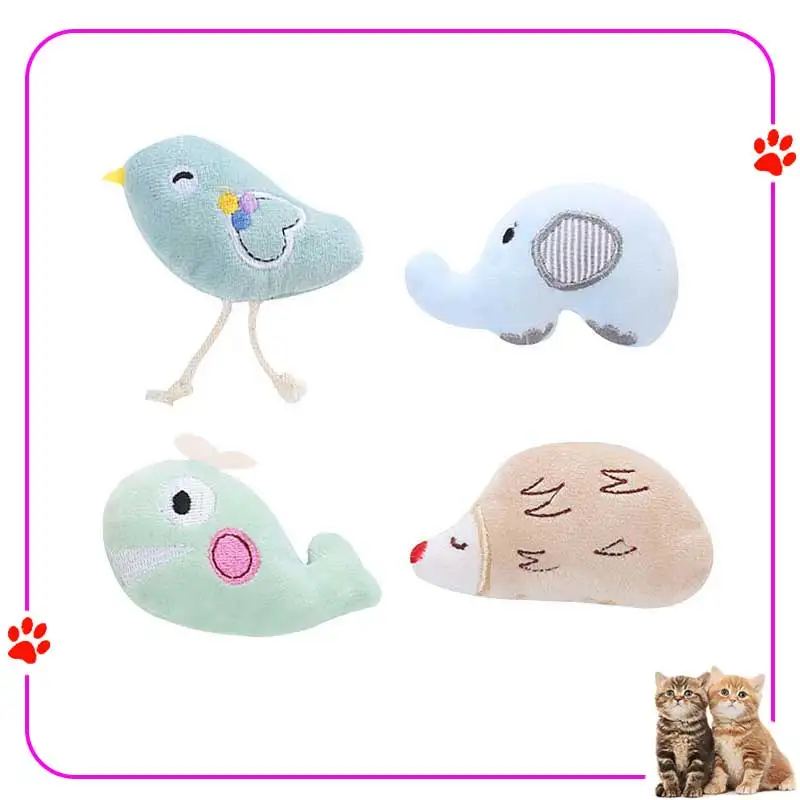 

Catnip Toys for Cats Interactive Doll Soft Cat Squeaky Dog Elephanpet Chew Stuffed Accessories Pet Products Wholesale Paw Toy