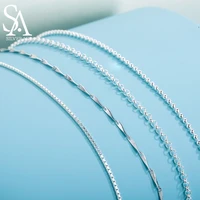 sa silverage s925 sterling silver accessory chain matching necklace 1618 inch 40 5cm and 46cm