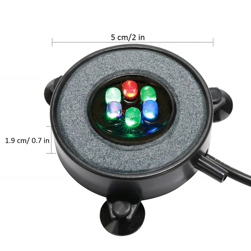 Аквариумный Мини Красочный погружной светильник 6 светодиодов воздушный занавес