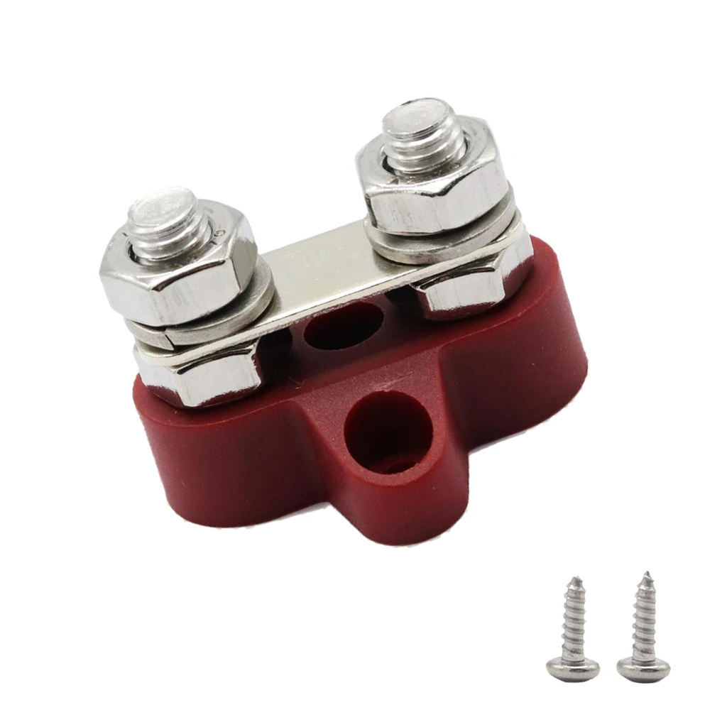 

Car Truck Red Double Heavy-Duty Terminal Stud M8 With Screw Wire Connected