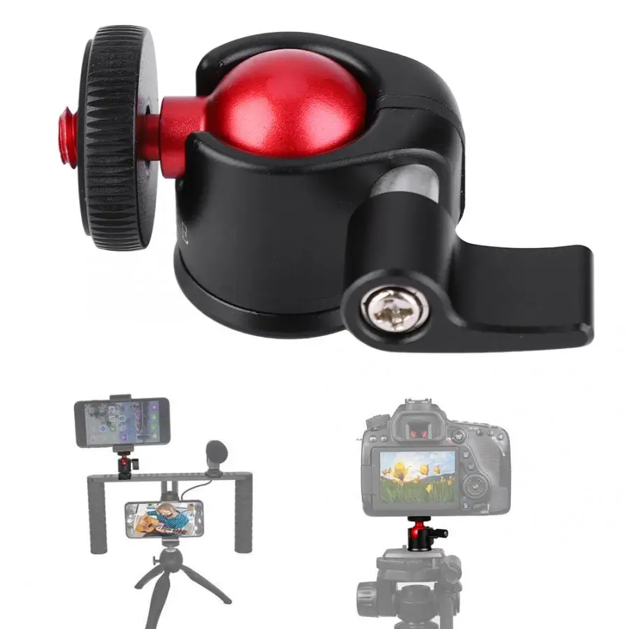 VBESTLIFE металлическая вращающаяся на 360 градусов Мини шаровая Головка 1/" винтовое крепление для DSLR камеры заполняющий светильник