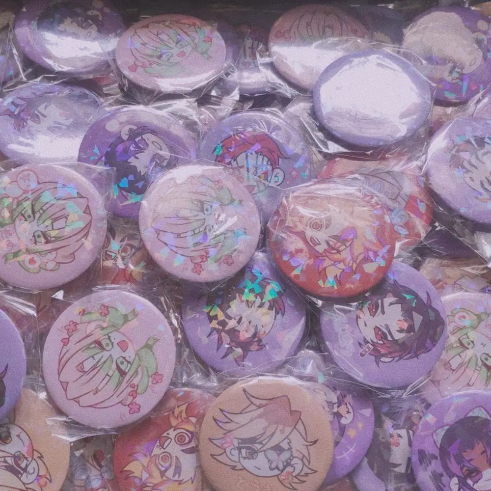 

Anime Demon Slayer Kimetsu no Yaiba Keychain Badge Button Brooch Pins Collection Itabag Pendant Cartoon Keyrings Xmas Gifts