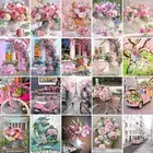 GATYZTORY 60x75cm Краски ing по номерам выполненные цветочный Краски по номерам ручная Краски ed современная домашняя настенная живопись холст Краски ing искусства