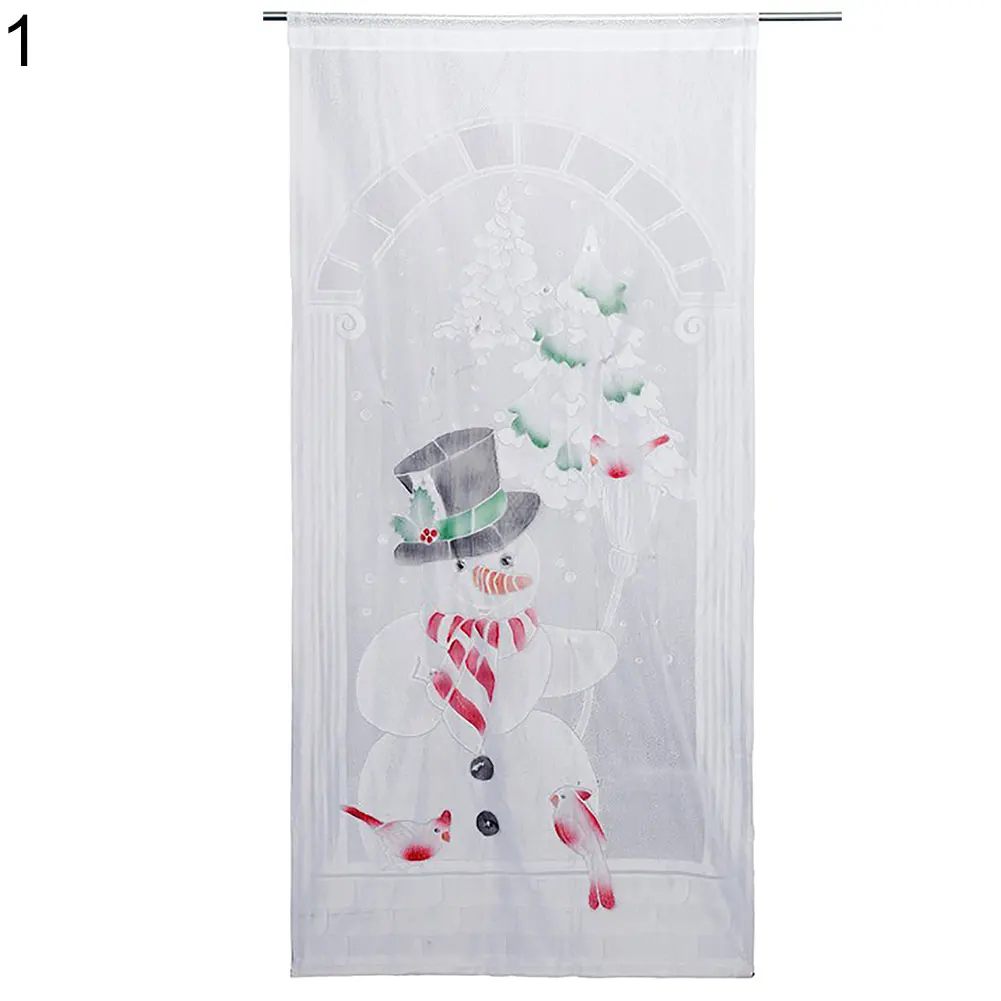 Рождественский милый СВЕТОДИОДНЫЙ занавес со снеговиком для гостиной спальни