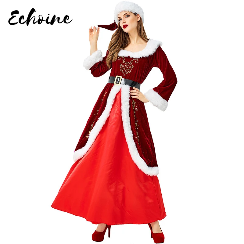 Взрослый миссис Санта-Клаус мощный королева Клаус женские рождественские