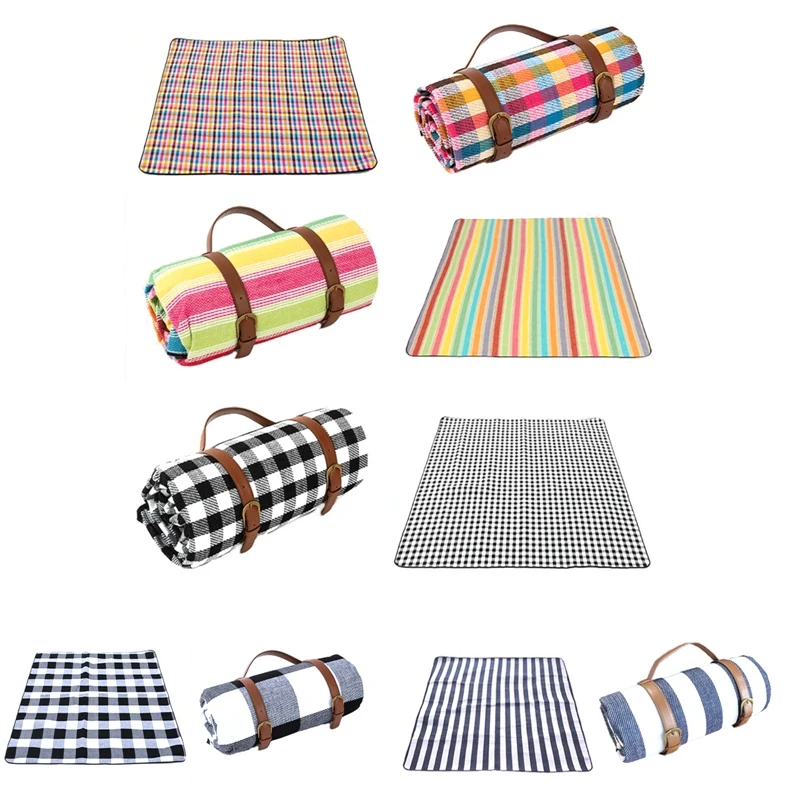 

Fashion Plaid Outdoor Foldable Dampproof Picnic Mat Thicken Pad Breathable Soft Portable Camping Travel Beach Blanket 150x200cm