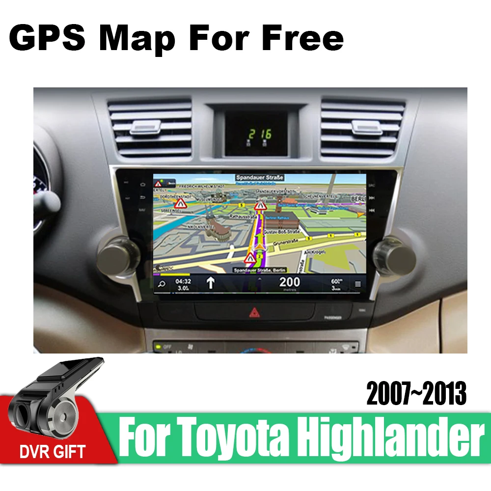 ZaiXi Автомобильный gps мультимедийный плеер для Toyota Highlander 2007 ~ 2013 автомобильный Android