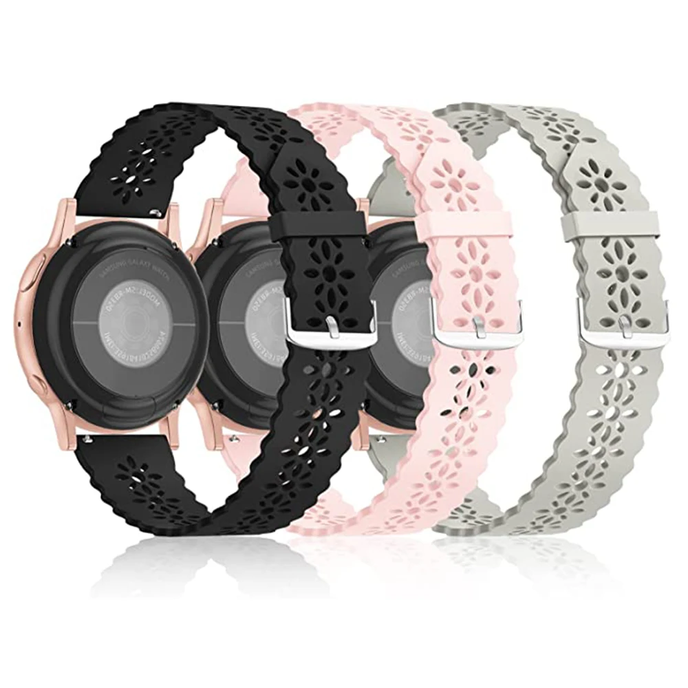 

Woman Lace Silicone Watchband for Samsung Galaxy Watch 4 Classic 42mm 46mm/Watch4 40mm 44mm Sport Strap Wristband Bracelet Belt