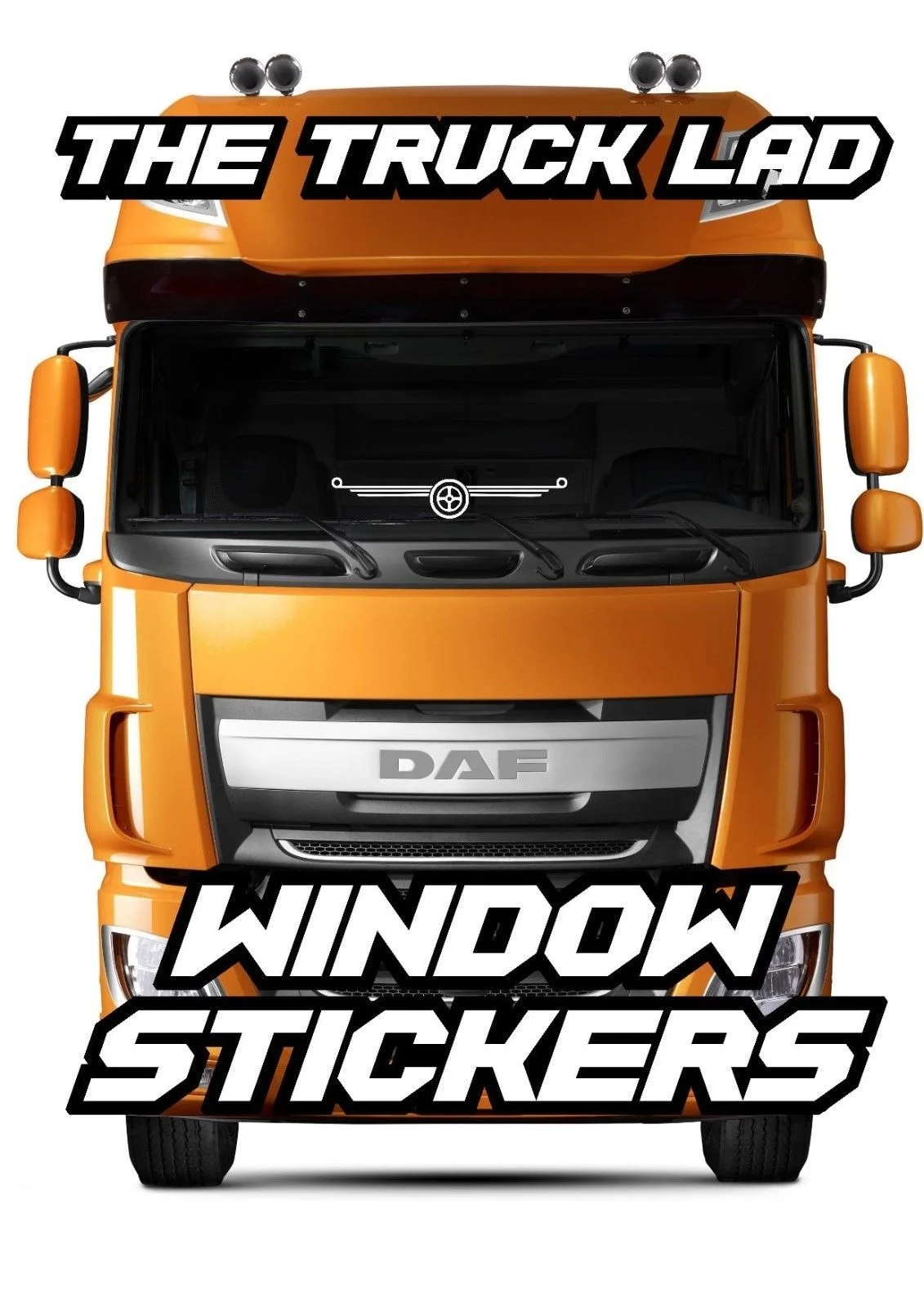 

For DAF TRUCKS WHEEL LOGO WINDOW VINYL STICKER X1 XF CF LF HAULAGE TRUCK