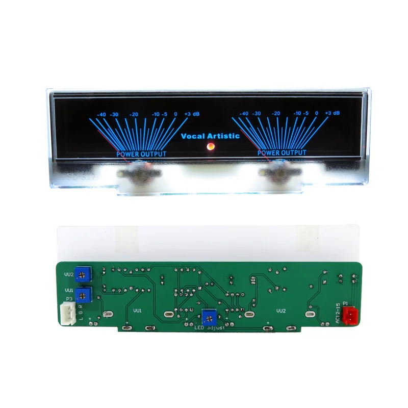Регулируемая двойная указка УФ измеритель стерео аудио усилитель плата дБ