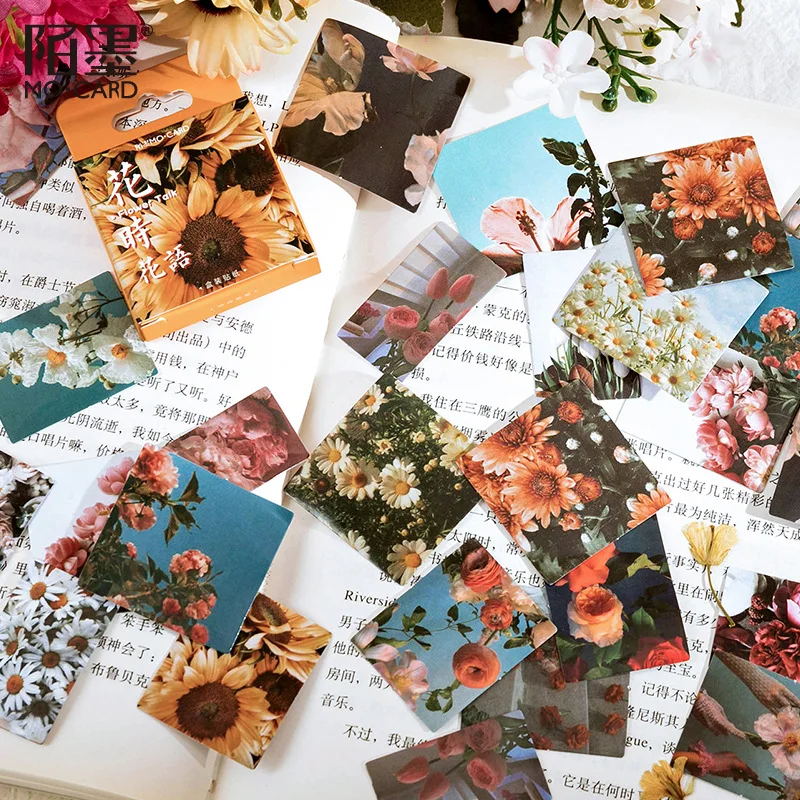 

46 pcs /Box Romantic Flowers Time Paper Stickers DIY Album Books Decorative Stickers