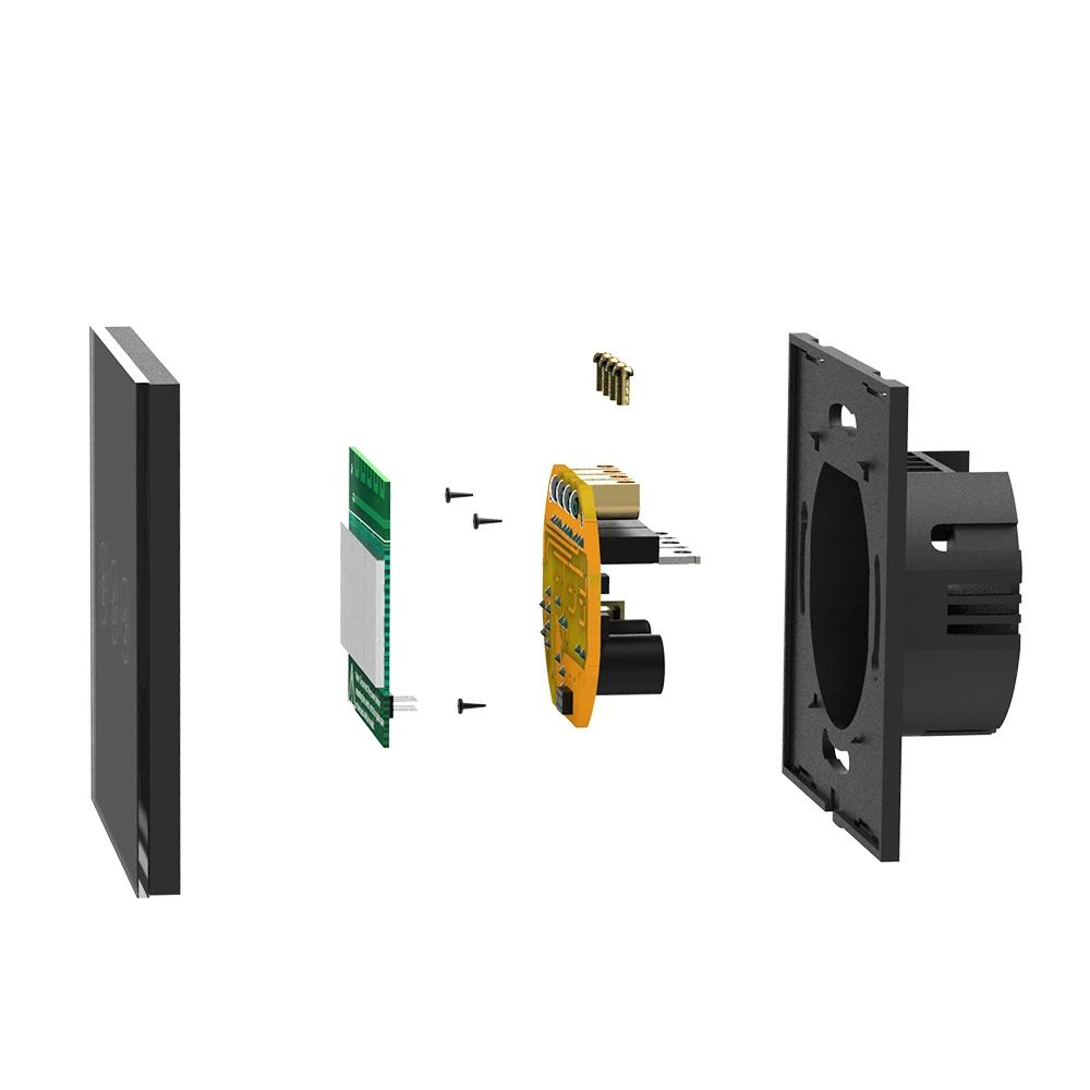 Настенный сенсорный выключатель стандарта ЕС панель из хрустального стекла 1