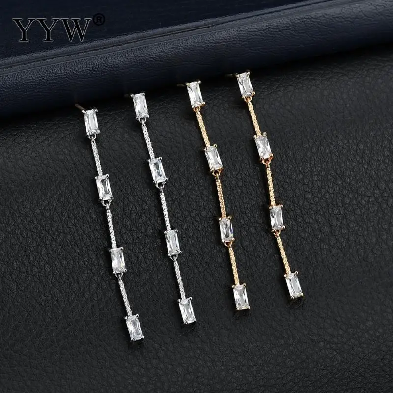 

Tassel Earrings Geometric Inlaid Earrings Long Fashion Vintage Earrings Silver And Gold Color Earrings For Female