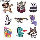 Термонаклейки ZOTOONE для одежды, с изображением кота, волка, Jcaket значок сделай сам