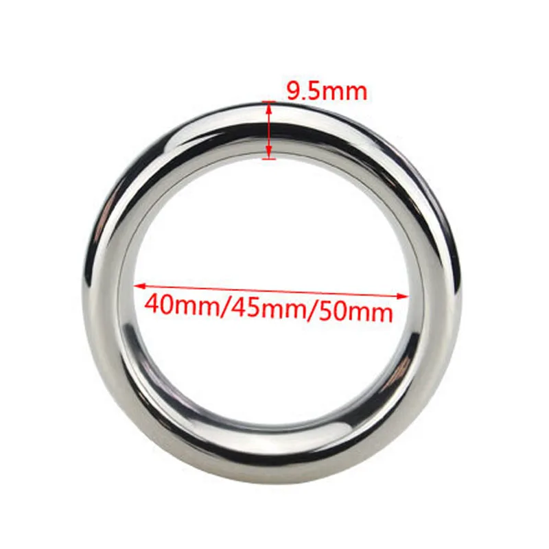 

40/45/50mm stainless steel cock ring delay spray cockring metal scrotum penis rings sex toys for men penisring cockrings Cbt