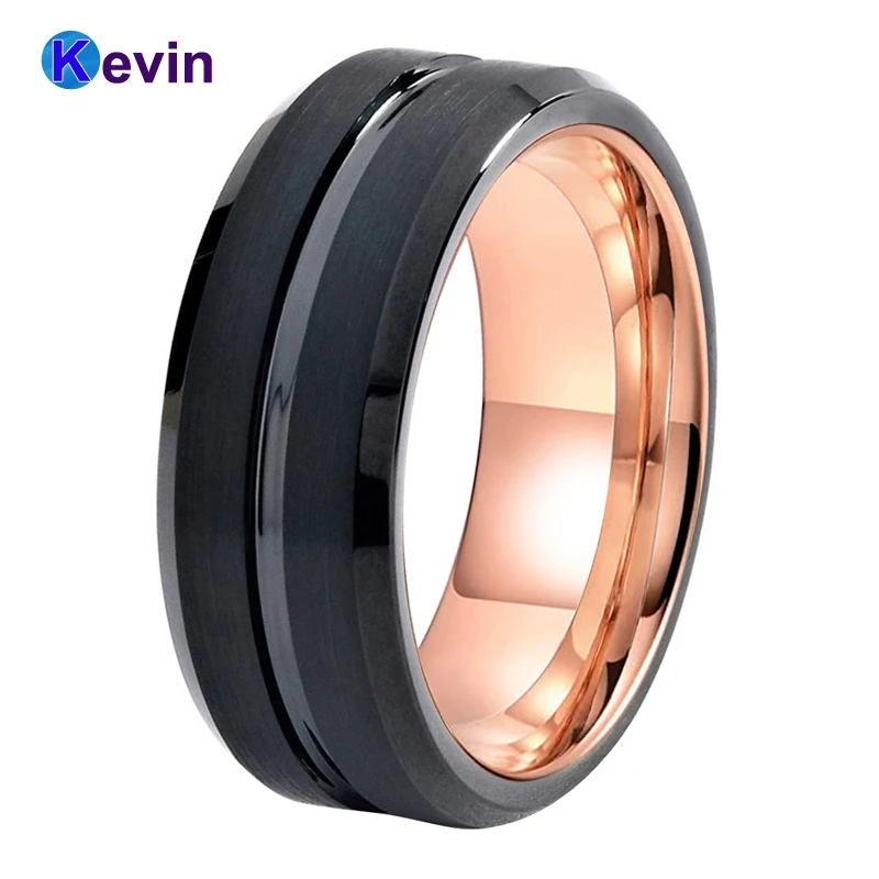 

6mm 8mm I Love You Gold Wedding Band Tungsten Ring For Men And Women Fashion Jewelry Domed Brushed Finish Comfort Fit