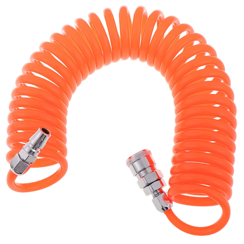 8mm x 5mm Flexible PU Recoil Hose Spring Tube 6M Pipe Parts for Air Compressor MDJ998 | Plumbing Hoses